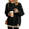 Damen Casual Bedrucktes Langarm Look Sweatshirt Lockerer Pullover