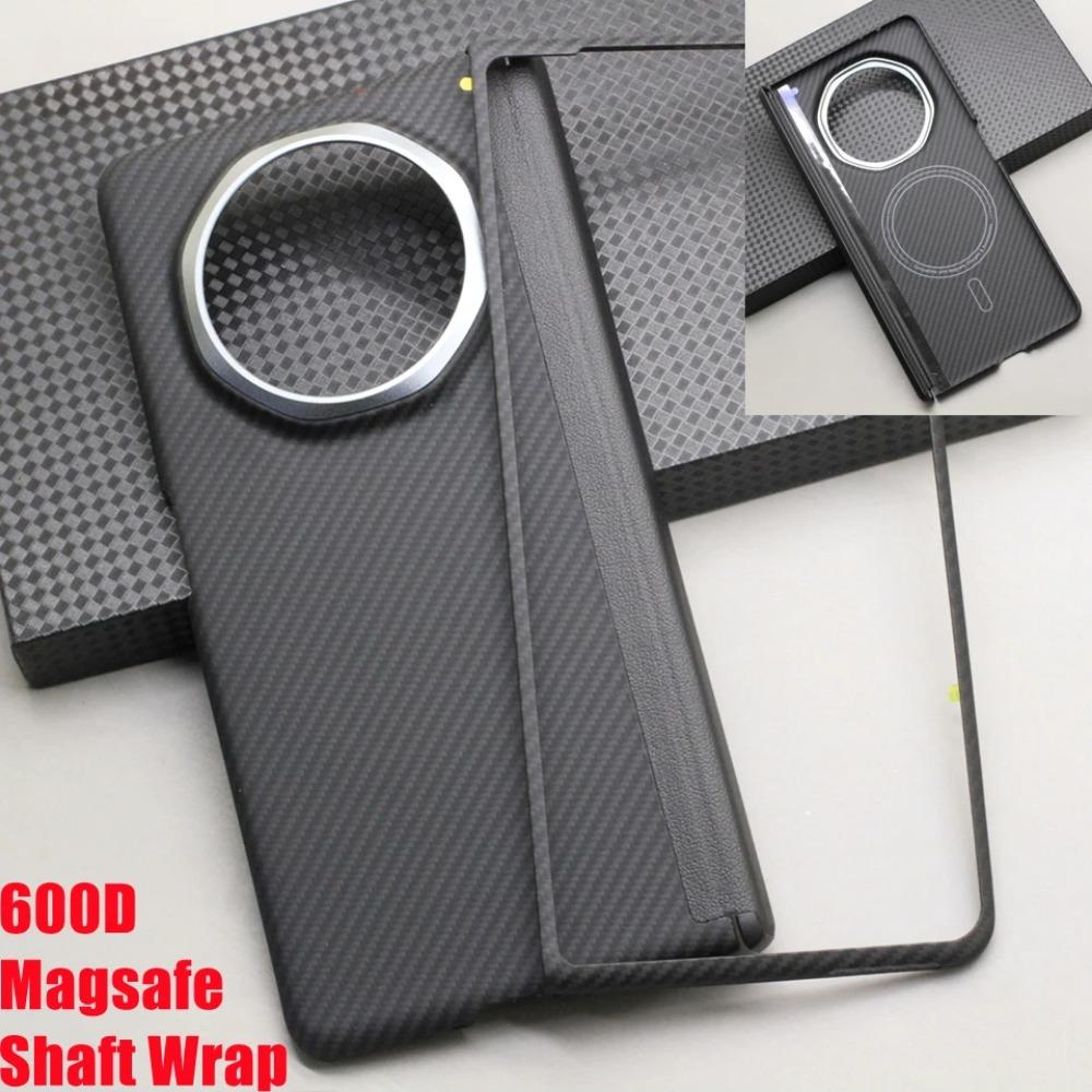 

Матовый чехол из жесткого углеродного волокна 600D для Honor MagicV3 складной Magsafe беспроводная зарядка задняя крышка арамидное волокно противоударный защитный чехол for Honor Magic V3