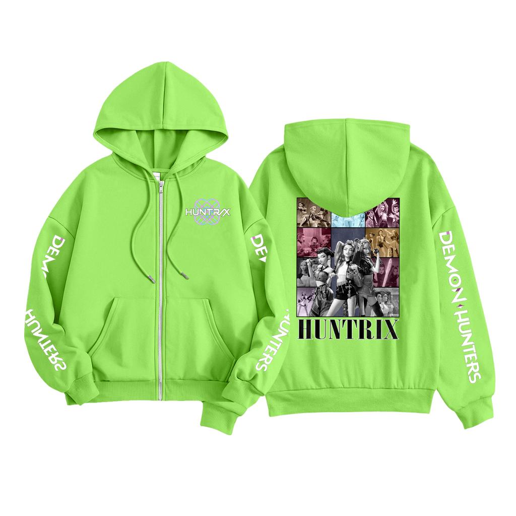 Kids Fashion Women's Lightweight Long Sleeve Zipper Hoodie Printed Hoodie With Pockets