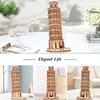 Hallisun 3D Wooden Puzzle Leaning Tower of Italy Wooden Model Building 3D Mechanical Building Kit Suitable for Adults and Kids Vintage Home Birthday
