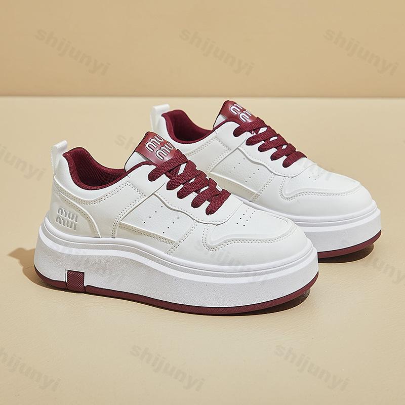 Fashion Casual Women's Shoes 2025 Spring Autumn Platforms Sneakers Comfortable Flat Shoes Lace Up Non Slip Vulcanized Shoes