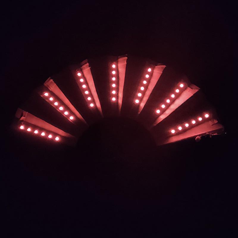 Ventilatore Pieghevole a LED da 8 Pollici - Accessorio Luminoso Colorato per Festa, Bar, Disco e Atmosfera da Nightclub