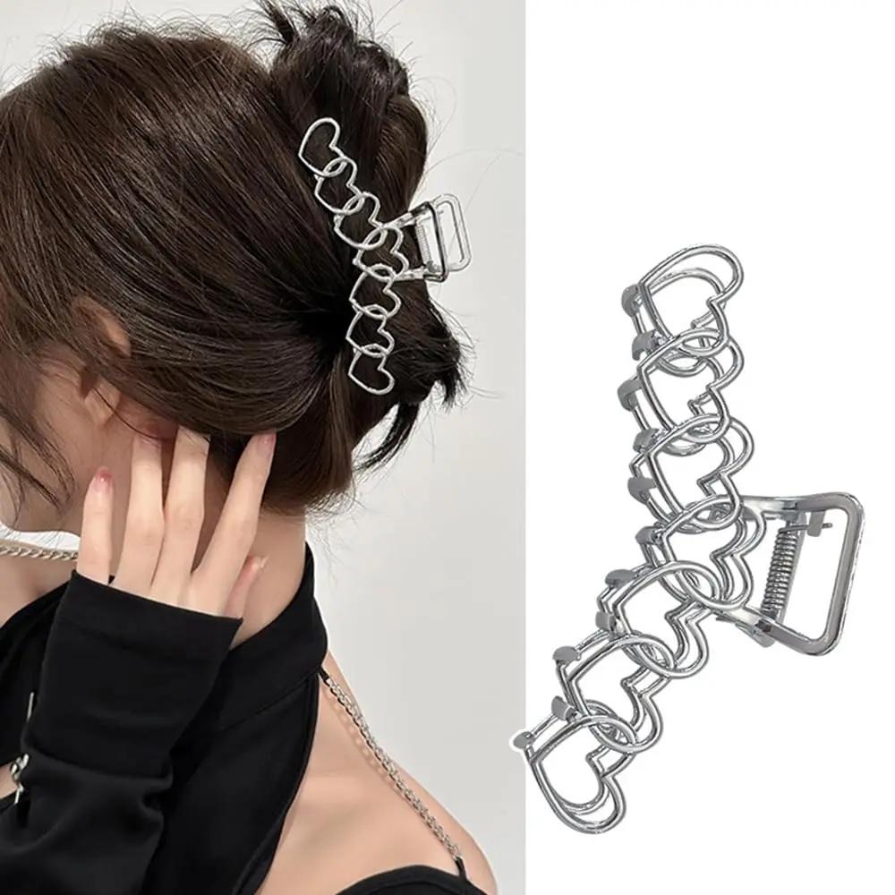 Punk-Spinnennetz-Haarklammer aus Metall, Legierung, Halloween-Haarklammern, schwarze silberne Haarnadel für dünnes Haar, Zubehör, Haarkrabben, Party-Schmuck