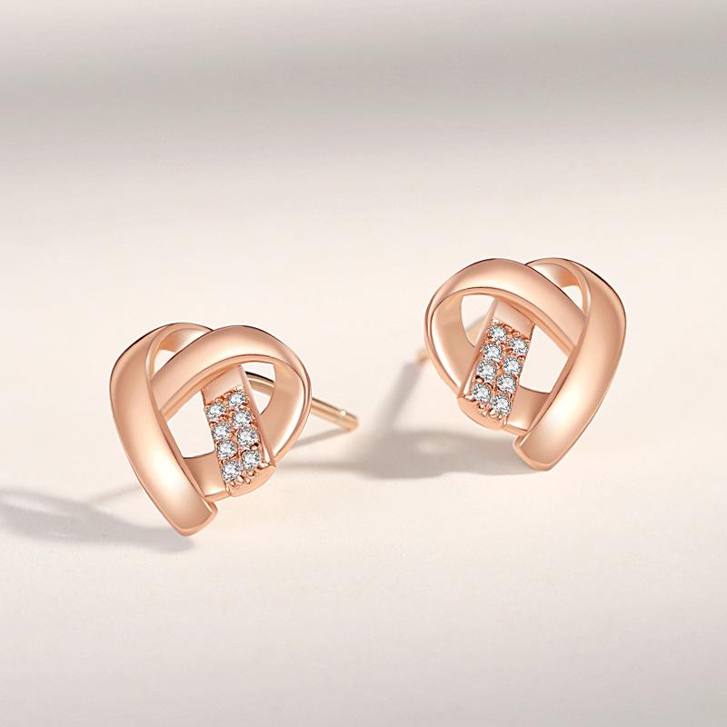 

Срібні сережки Tancise 925 проби з цирконом Сережки-краплі для жінок Подарунки на весілля рожевий колір золота