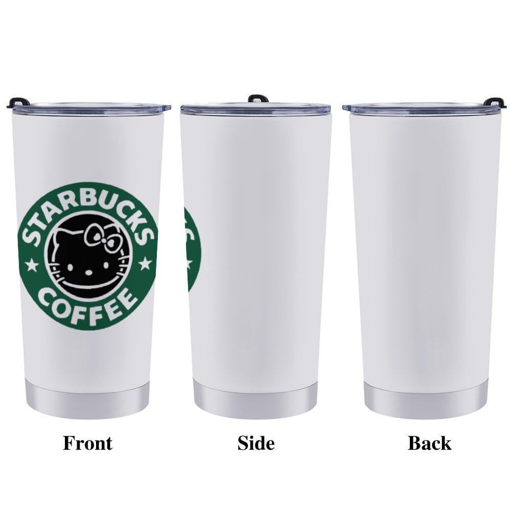 Hello Kitty Mug with Straw and Straw 600ml Coffee Stainless Steel Hot or Large Direct Character Cute Brush, Cup, Tumbler, Insulated, Cold,