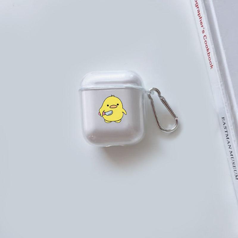 Small yellow duck earphone case protective cover, suitable for AirPods 1 /1/1/pro/pro1 generation, with buckle