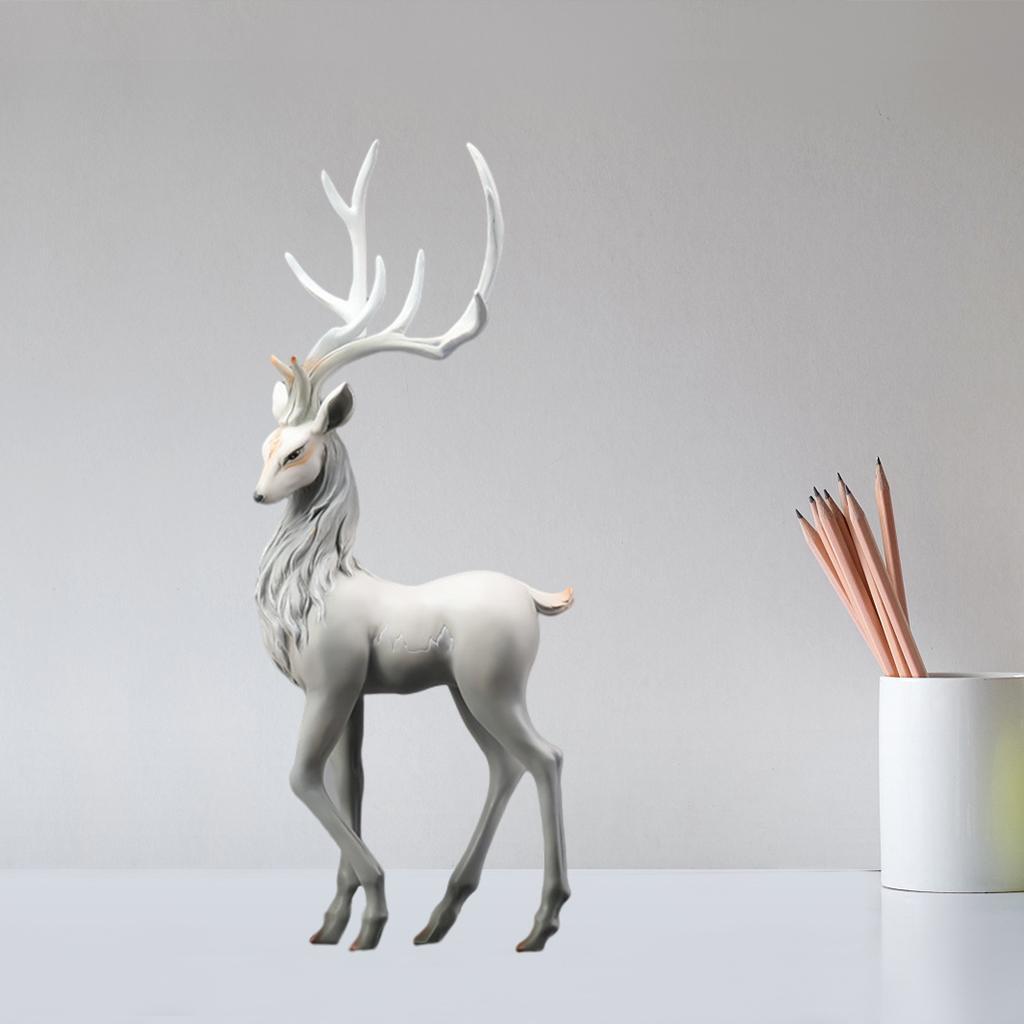 Deer Decoration Collectible Home Office Reindeer Ornaments Standing