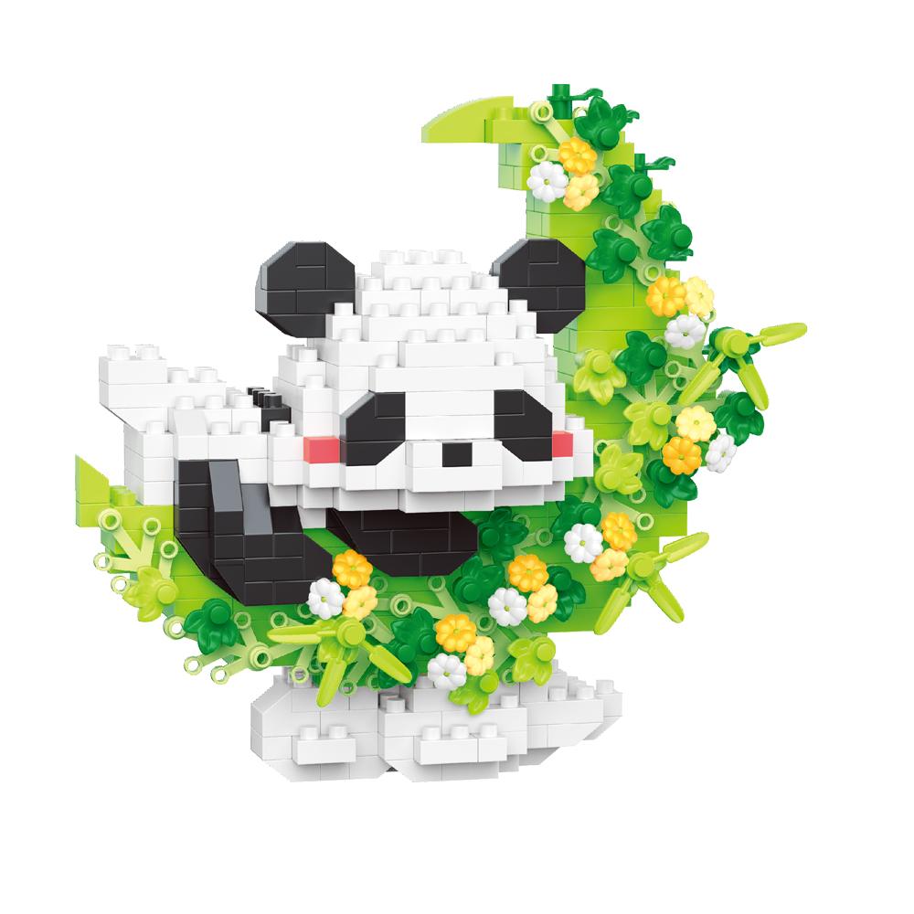 Mini Cute Panda Micro Building Blocks 3D Diamond Model Animal Bricks DIY City Construction Toys for Children Kids Birthday Gift