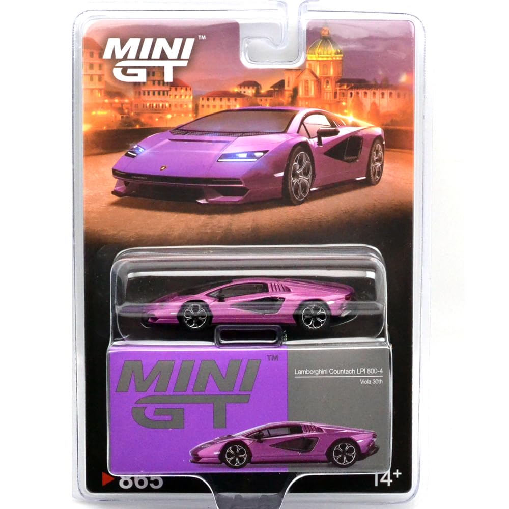 MINI GT Масштаб 1:64 MiJo TOYS - Lamborghini Countach LPI 800-4 (Виола 30-я) MGT00865-BL
