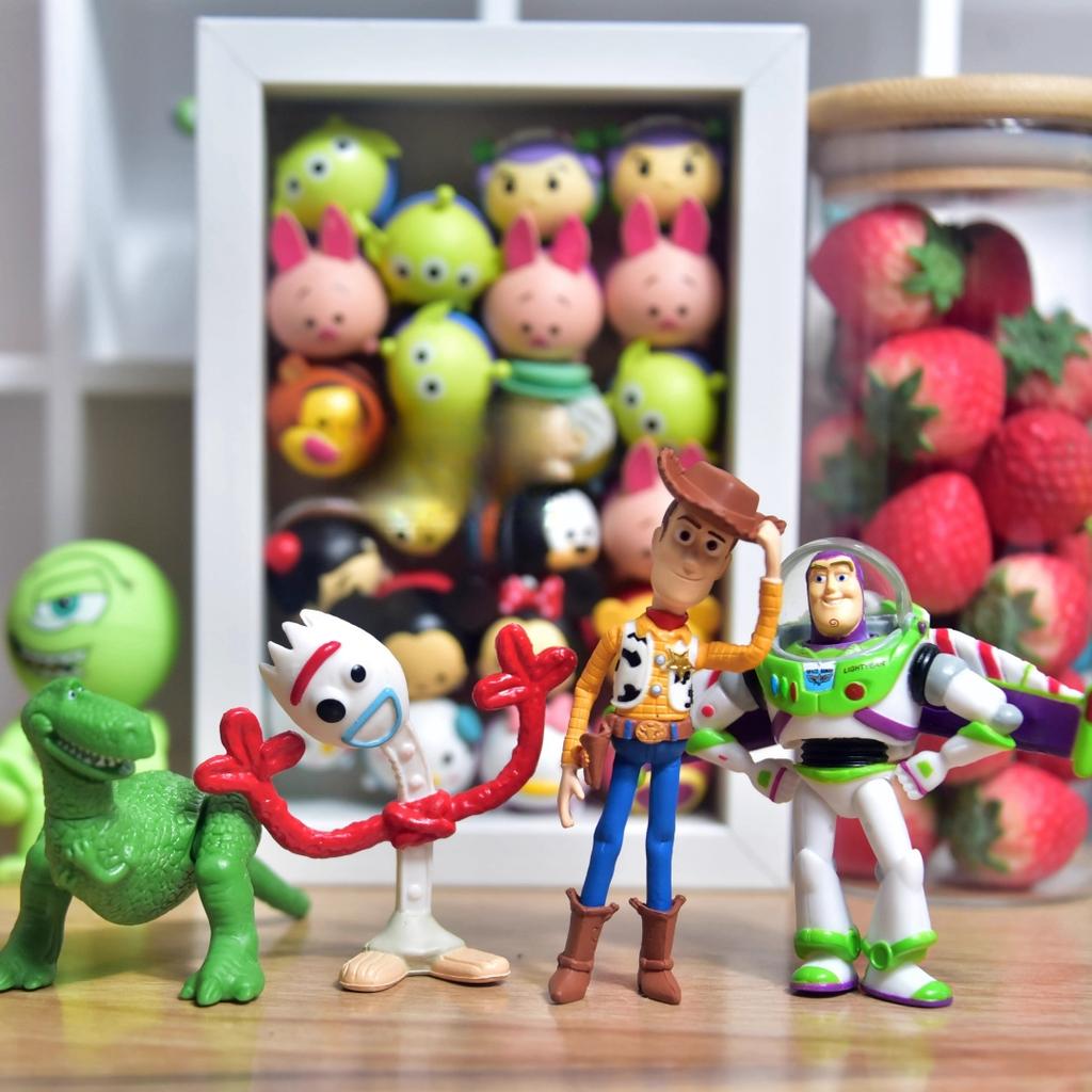 New Toy Story 4 Woody Buzz Lighty Forky Rex Action Figures Collection Mini Dolls Kids Toys Model For Children Gift
