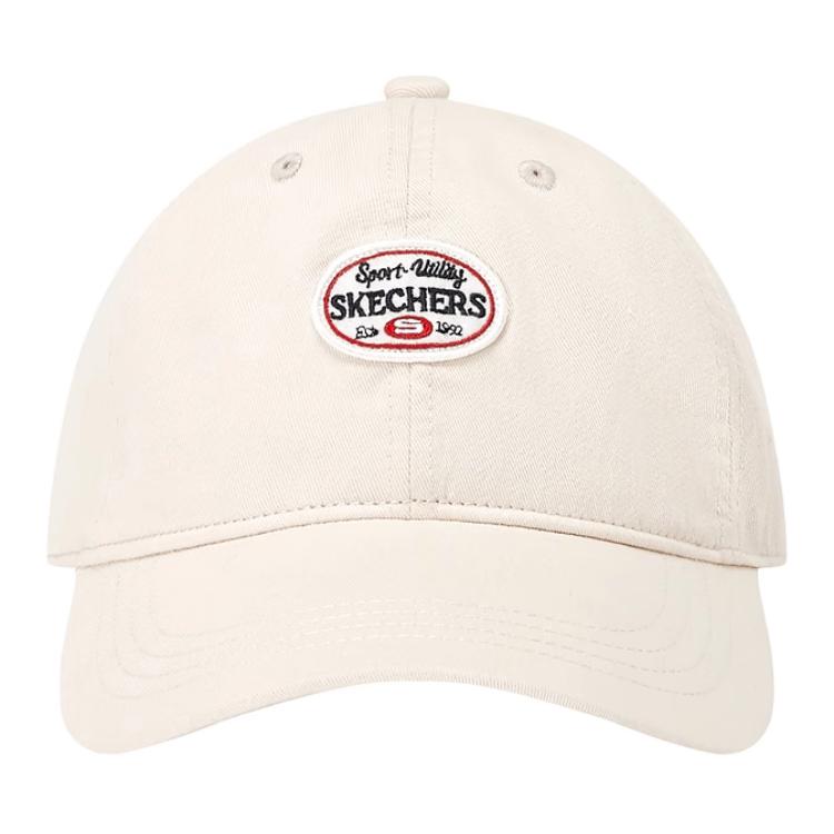 Skechers Front Logo Letter Tag Decoration Baseball Cap Unisex caps Beige L125U026-037F M