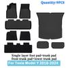 Car Trunk Mat For Tesla Model Y 2020 2021 2022 2023 2024 TPE Floor Mats & Cargo Liner All Weather Trunk Mats Floor Liner Mat