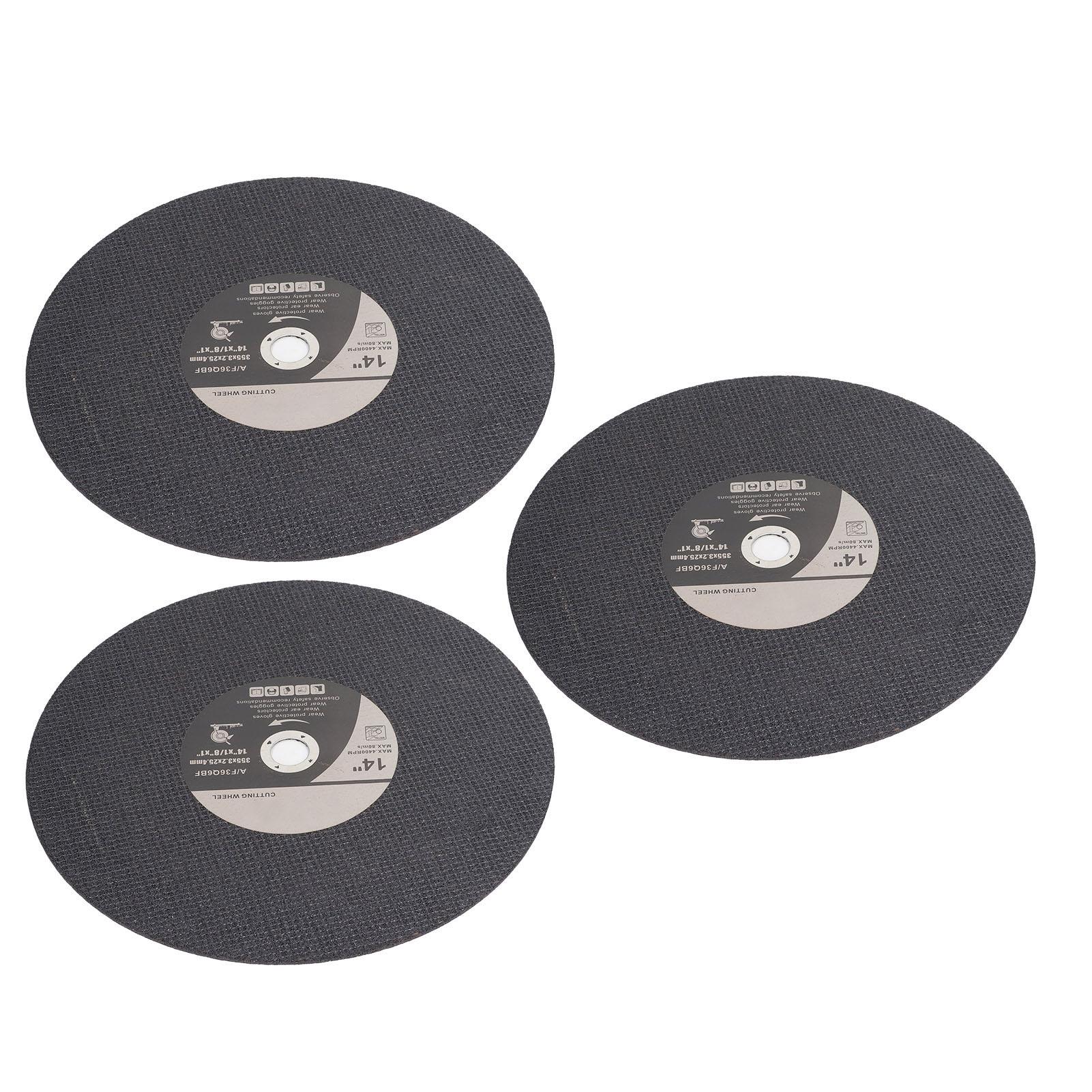 

3 шт. Отрезной круг Эмери Отрезной диск 355 мм ВД 25,4 мм ПД Пильный диск для угловой шлифмашины