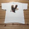 Vintage 1988 Bald Eagle Flying Wildlife Nature Single Stitch Graphic Shirt Large Unisex T-Shirt