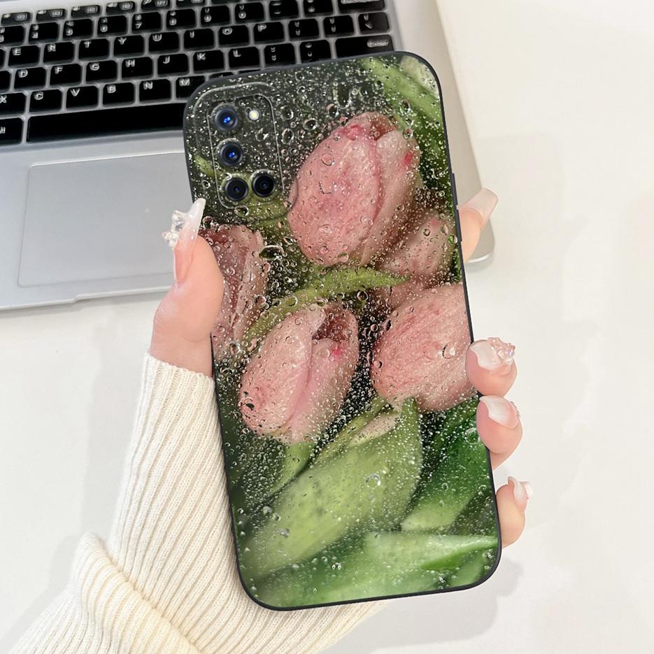 For Oppo A52 A72 A92 Case Stylish Flowers Cute Painted Cover Soft TPU Matte Phone Case For Oppo A92 A 52 72 OppoA52 OppoA72 Bags