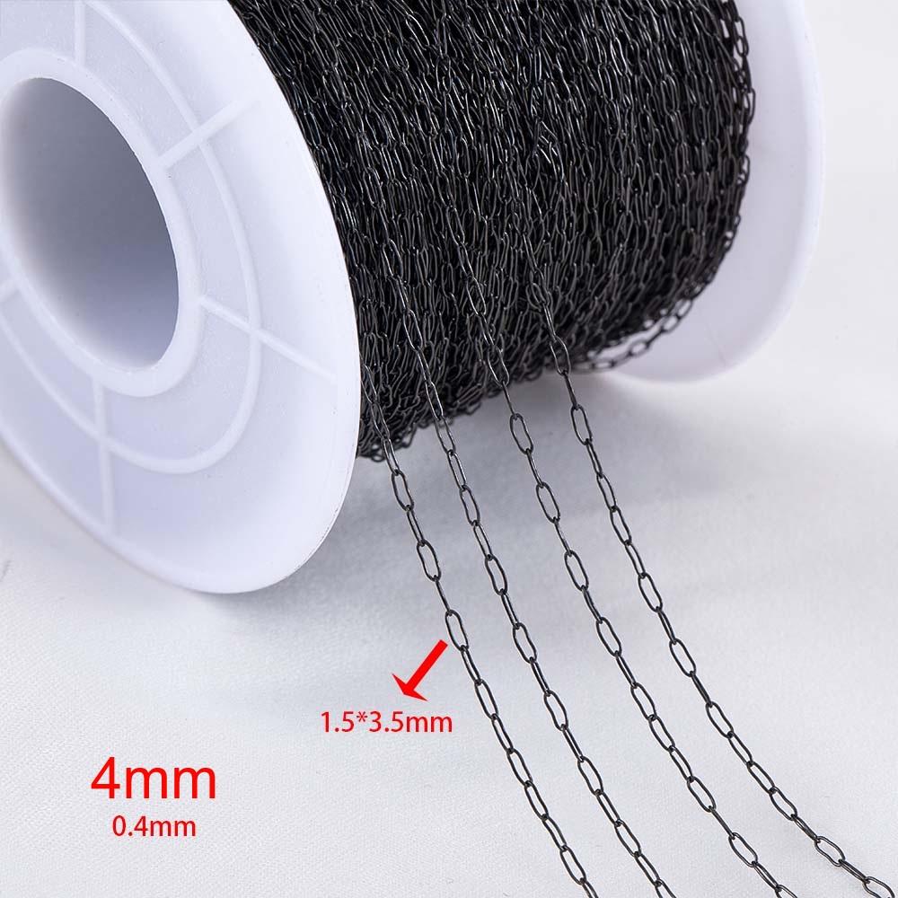 2meter 1meter Black Plated Chain for Men Punk Jewelry Making Necklace Stainless Steel Trend Link Chain Chunky Chain DIY Bracelet