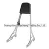 Stainless Steel & Faux Leather Motorcycle Backrest MT141 with Electroplated Bracket