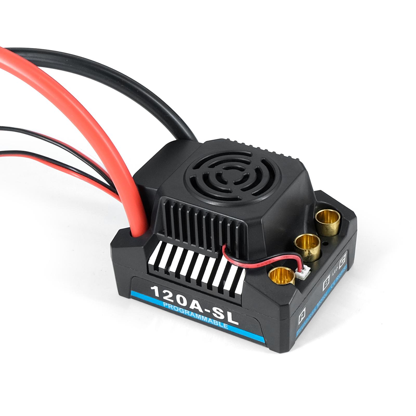 

120A Brushless ESC XT60 Plug With 2 4S Lipo 5A 5.8V BEC for 3660 3670 3674 Brushless Motor 1 8 Remote Control Car Off