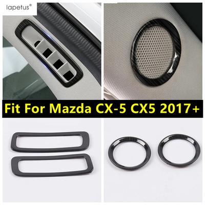 Για Mazda CX5 CX-5 2017 - 2024 Ανοξείδωτο Ατσάλι Εσωτερική Κολόνα A Διακόσμηση Δακτυλίου Ήχου Μεγάφωνου Tweeter Διακοσμητικό Κάλυμμα Αξεσουάρ