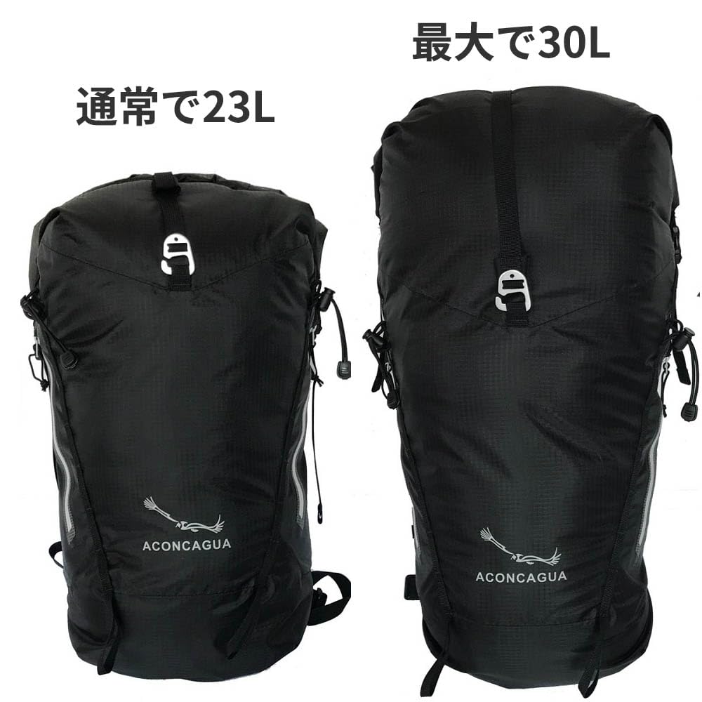 Aconcagua Iguazu 23+7 Liter Ultralight Waterproof Rucksack, Daypack, Dry Bag, Attack Rucksack, Compact Storage