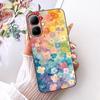 For Infinix Smart 20 4G Case New Fashion Flower Pattern Soft Black Silicone Phone Cover For Infinix Smart 20 Bumper Smart20 Para