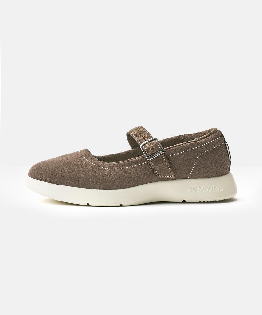 Lemouton Comfortable Merino Wool Mary Jane Sneakers Brown