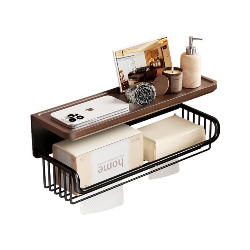 Yidashang Aluminum Bathroom Wall Shelf with Toilet Paper Holder