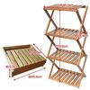 Alice In the Land of Miscellaneous Goods Paulownia Outdoor Rack Storage Shelf Made of Bamboo 4 Tiers with Handle Storage Bag Included Foldable (4