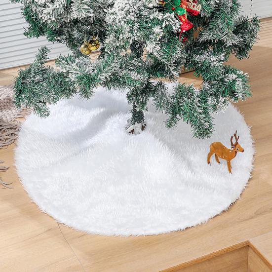 Faux Fur Christmas Tree Skirt White Furry Christmas Tree Skirt Thick