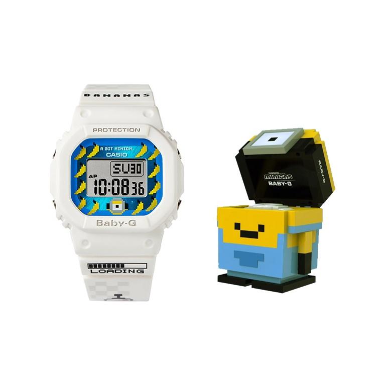 

Casio Baby-G Minions Collaboration Special Box Square Watch Quartz Movement Resin Strap Women watches Blue BGD-501MON21-7PRM-PERSON White Strap