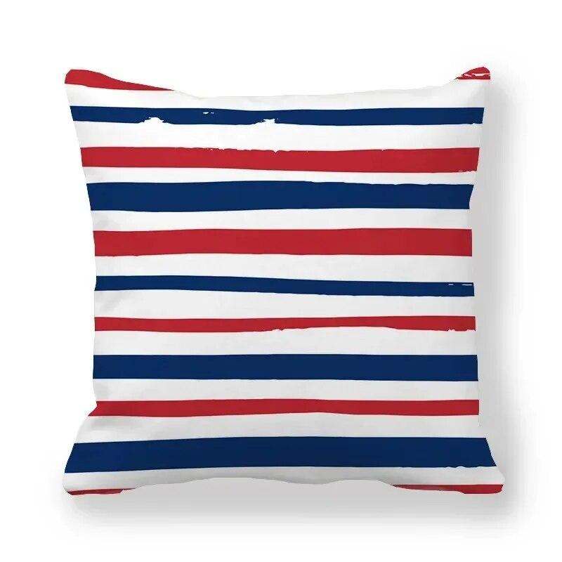 Colorful striped printed pillowcase home bedroom living room sofa cushion cover 45x45cm peach skin pillowcase