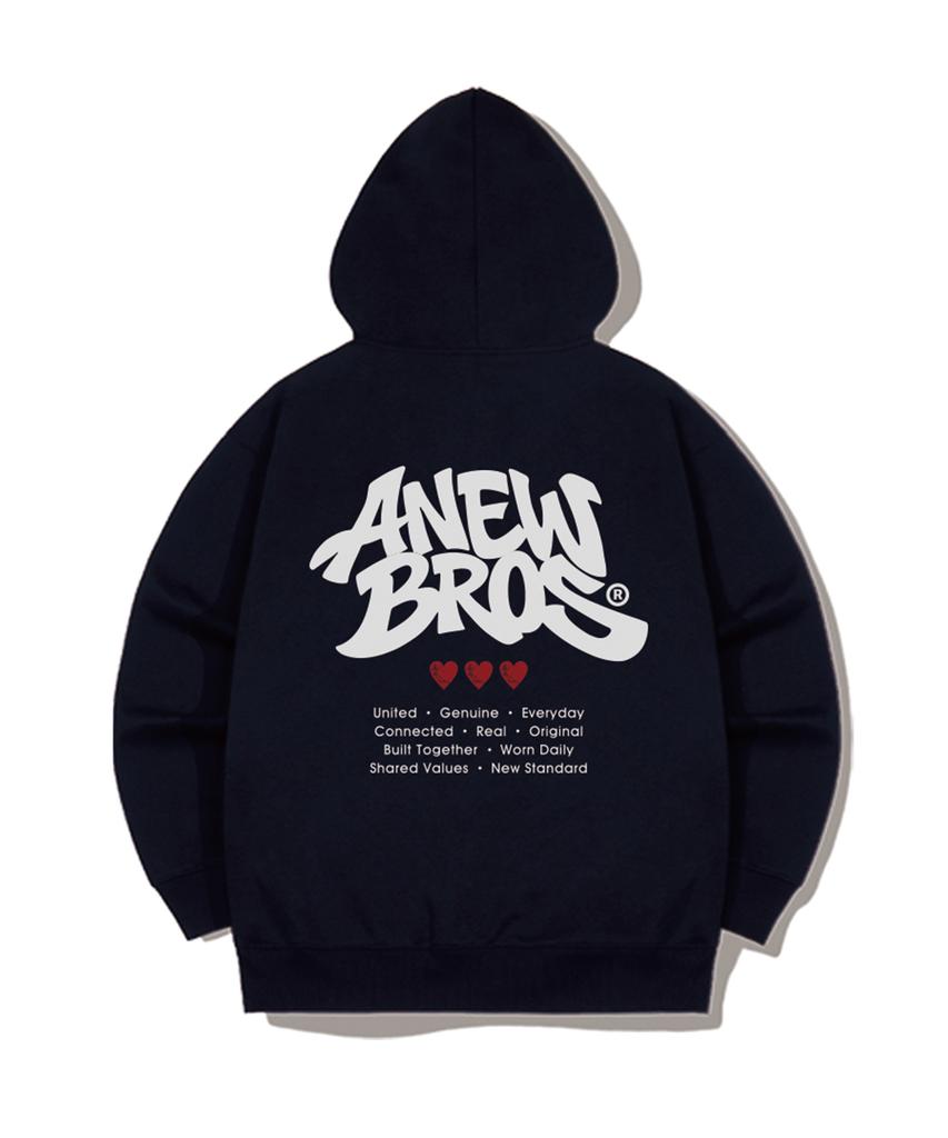 Urban Back Graphic 2-Way Oversized Zip-Up Hoodie 3 Colors [Anbh_9004]