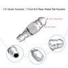 Pipe Cleaning and Unclogging Nozzle with Quick Connector Stainless Steel Sewer Jetter Nozzle for Washer Systems Outdoor Clean