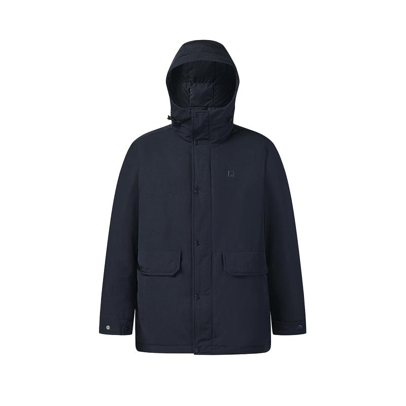 Fila Fitness Series Simple Casual Sports Everyday Versatile Comfortable Warm Duck Down Loose Hooded Jacket Men Jacket A61M541901FNV