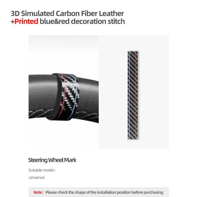 

Steering Wheel Marker Trim Car Strip Sticker For BMW E90 F30 G20 G30 F10 E39 E46 E60 X1 X3 X5 E89 Made of Alcantara Carbon Fiber