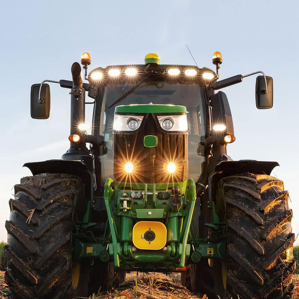 KEMIMOTO Tractor Mirror, Farm Excavator Mirrors Compatible With Front Loader Excavator Farm Tractor Such As John Deere, Case IH, Agco, New Holland,