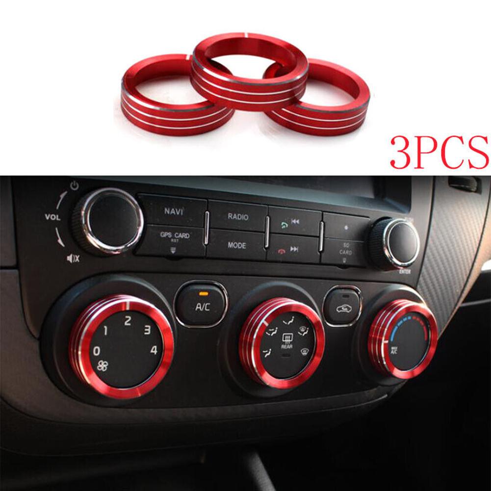 Elevate Your For Kia Forte 2014 2018 With Red Aluminum Car Console Air Conditioning Knob Cover High Quality Perfect Fit