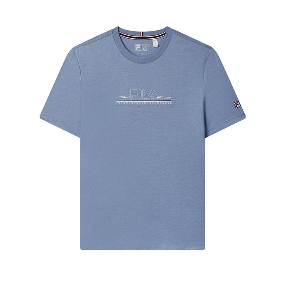 

New FILA WHITE T Shirt Men s Manor Blue F61M523101FBU 175/96A/L