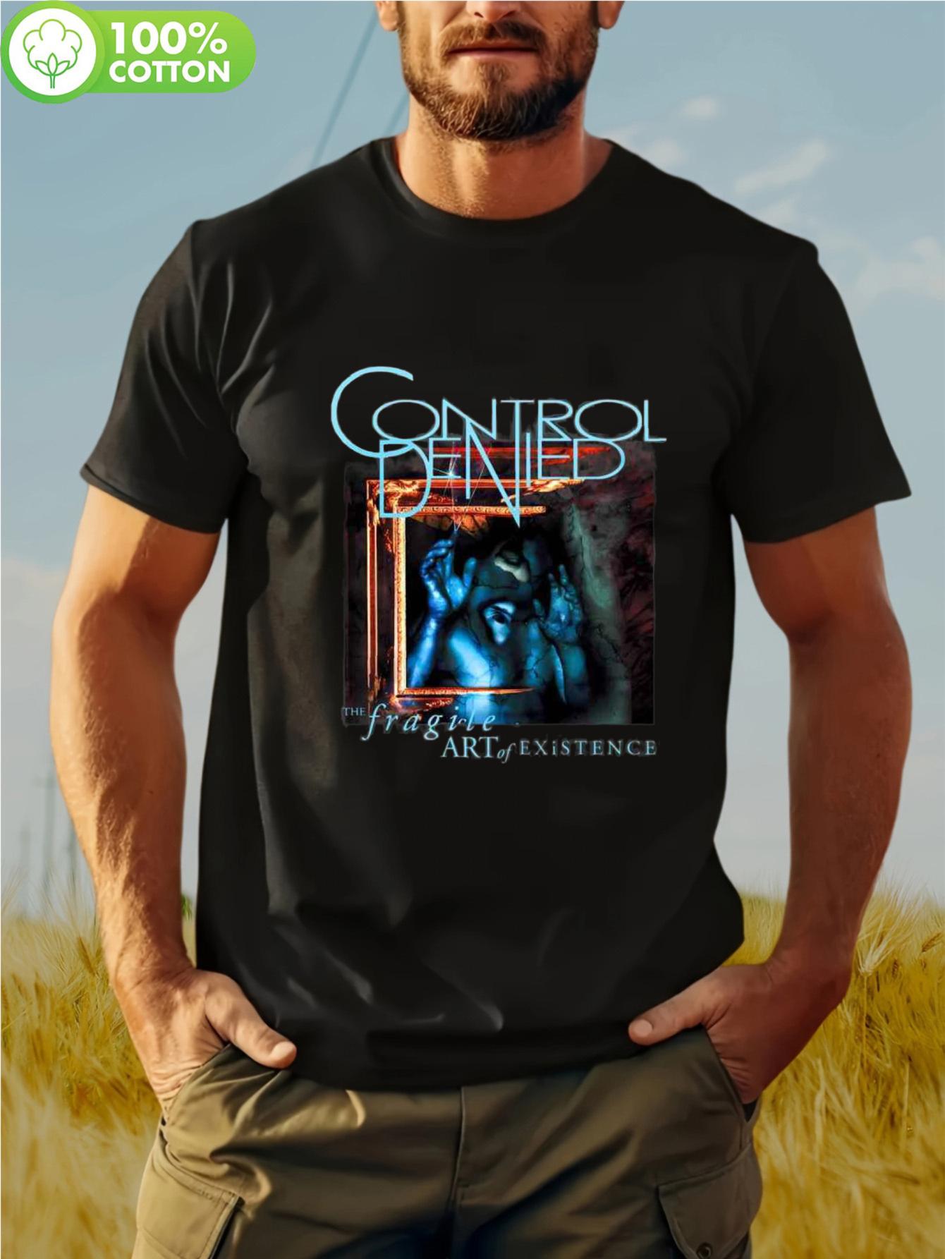 Men s Control Denied  The Fragile Art Of Existence  Band T-Shirt - Graphic Tee with Album Art Print XXL