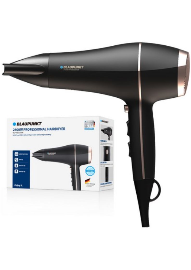 Blaupunkt Professional Hair Dryer 2400W 6-Step Airflow Control Fast Drying Salon Hair Care чёрный