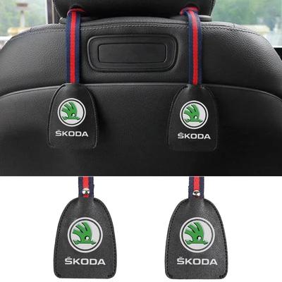 Haczyki na oparcie fotela samochodowego Torby Przenośny wieszak do Skoda Rapid Octavia Fabia Superb 2 3 VRS Yeti Kodiaq Karoq Akcesoria