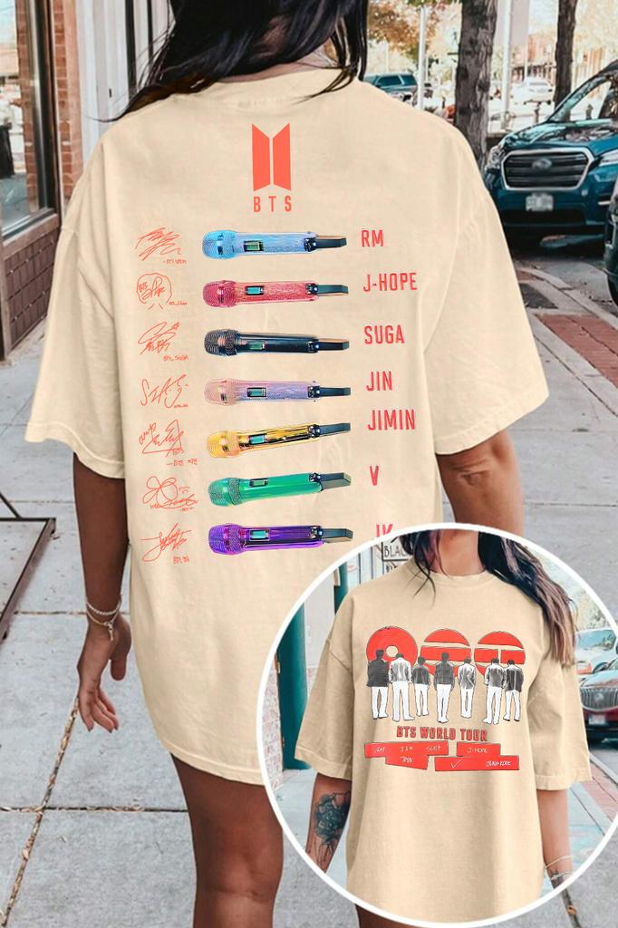 BTS Arirang 2026 Tričko Kpop Tour Tričko Dámské Pánské Oversized Y2k Krátký Rukáv Ležérní Bavlna Vysoká Kvalita Dámské Pánské Oblečení