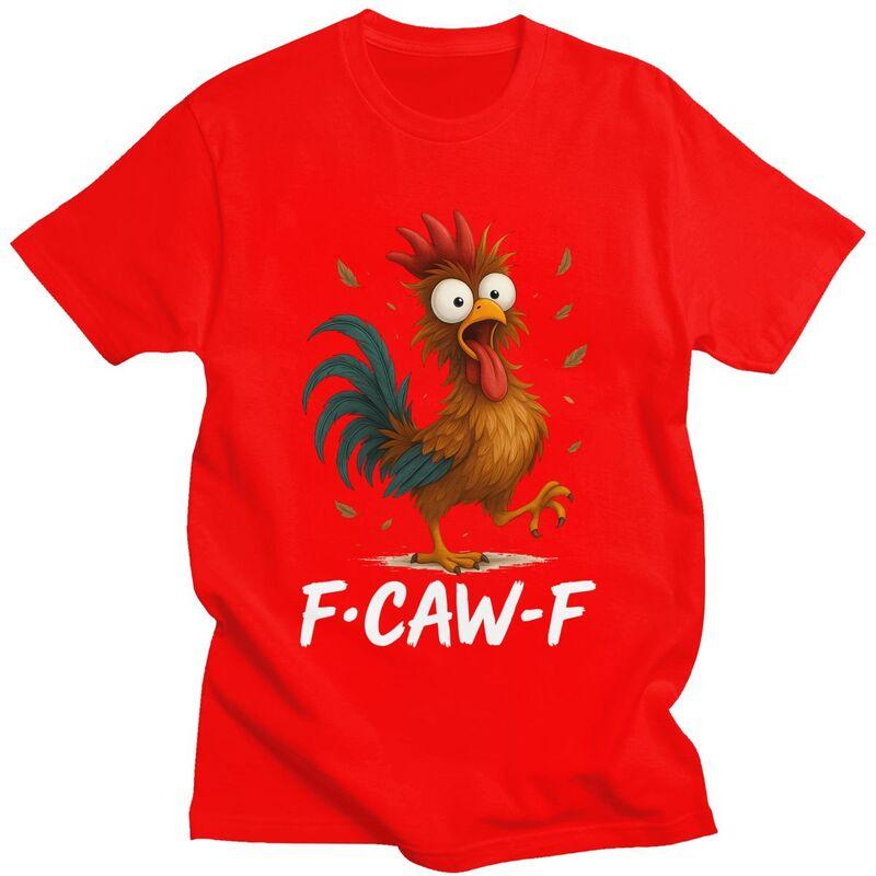 

Funny Chicken FCawF Rooster T Shirt Men Women ShortSleeve Tshirt Streetwear Casual Graphic Tee Tops Loose Oversized Clothing S