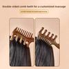 Wide Thick Scalp Massage Comb 2 in 1 Head Meridian Hair Comb Natural Sandalwood Hairbrush  Gua Sha