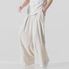 Men's Chinese-Style Wide-Leg Linen Hanfu Pants - Fairy Drape, Loose Fit, Ancient Costume-Inspired