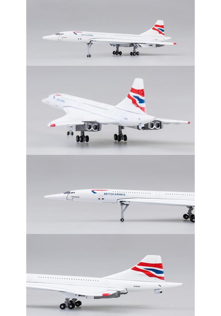 1:200 Scale Air France-British Airways Concorde Alloy Model - Civil Aviation Collectible Gift