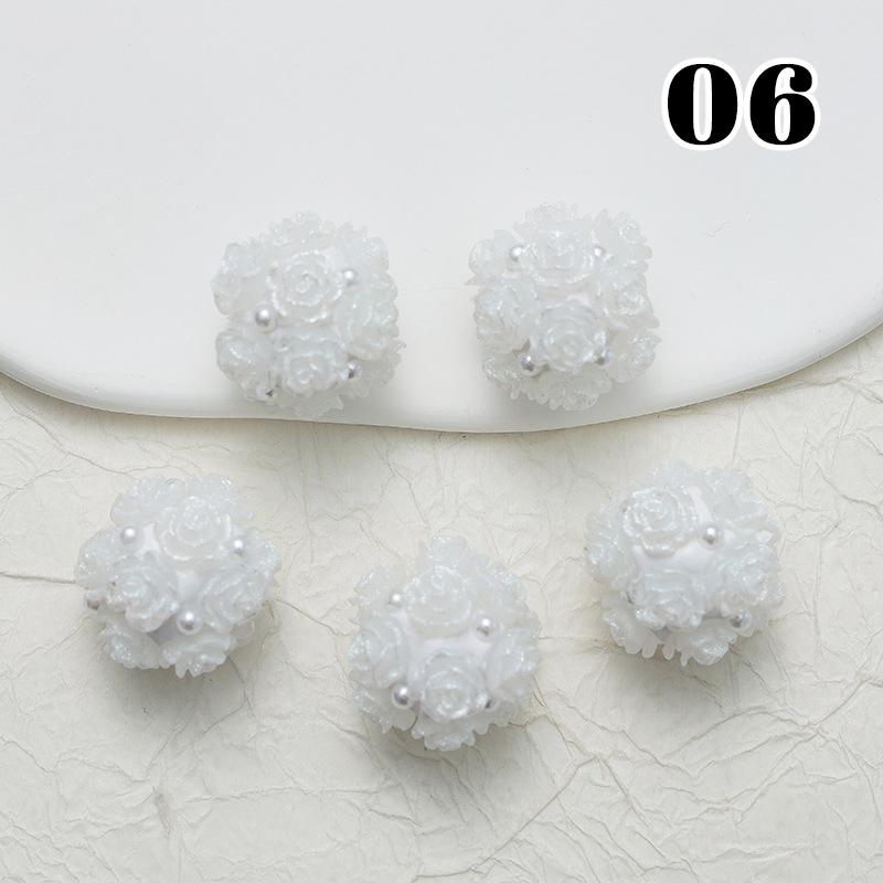 2Cm 10Pcs Charm Rose Polymer Clay Colorful Lover Acrylic Beads for Jewelry Making Diy Necklace Bracelets Earring Accessories New