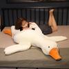 Internet-Inspired Big White Goose Plush Pillow Toy for Bed - Cute Gift for Girls