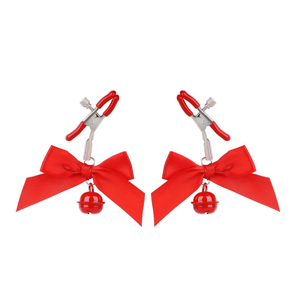 Sexy Bow Bell Adjustable Nipple Clamp Breast Bdsm Small Bell Adult Fetish Flirting Teasing Sex Toys For Couples