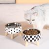 Pet Bowl Spill-Proof Stainless Steel Raised Pet Bowl | Cat Water and Food Dish for Small Pets, Suitable for Dogs,Cats